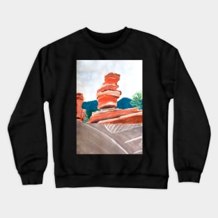 Balanced Rock Art Print Crewneck Sweatshirt